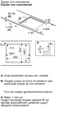 Bosch PPP6A9I40 Ankastre Ocak