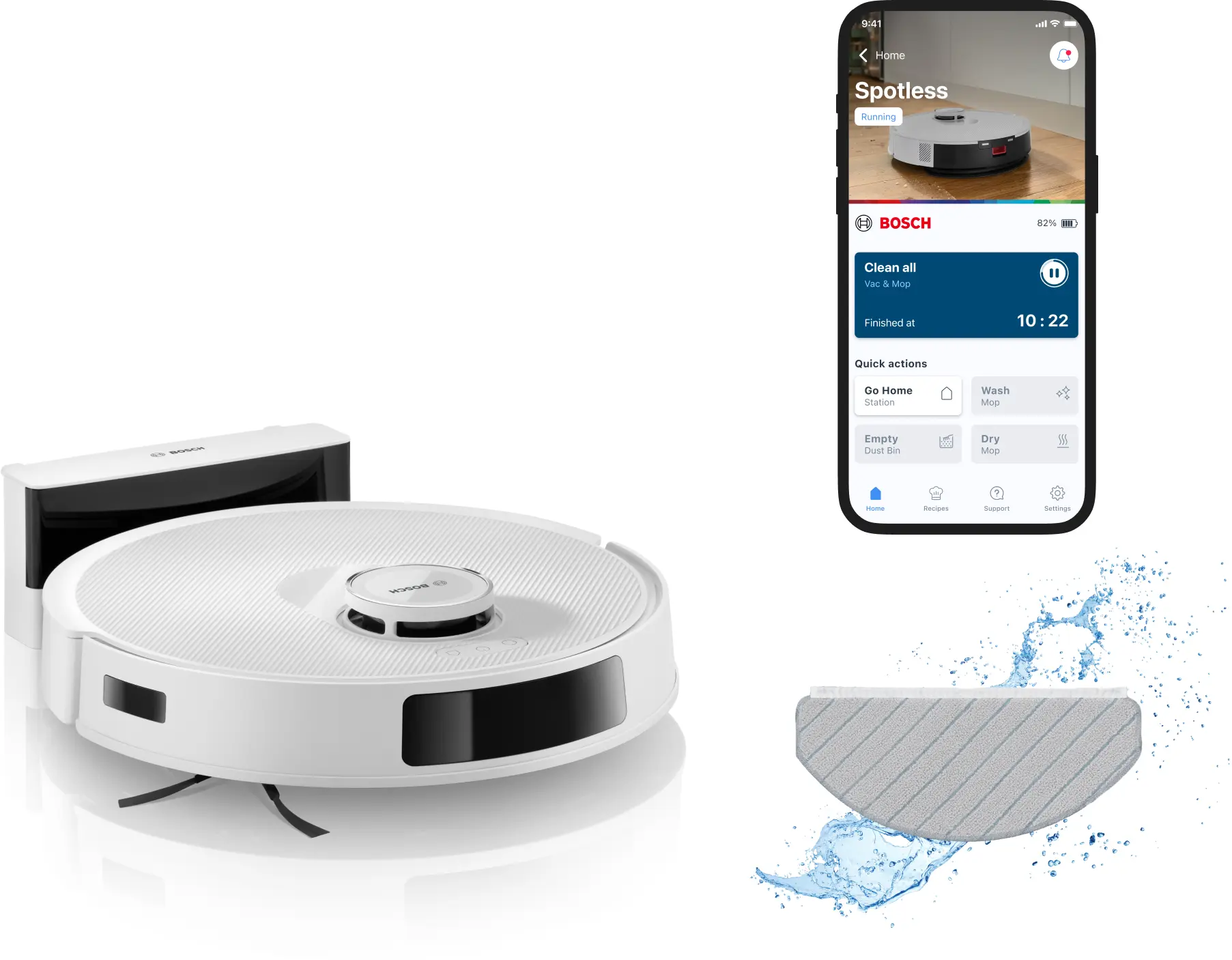Bosch Spotless Advanced BCRC2W Akıllı Robot Süpürge