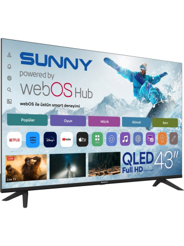 Sunny SN43QFMLN-W02S Full HD 43'' 109 Ekran Uydu Alıcılı webOS Smart QLED TV