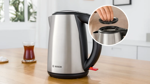 Bosch TTA5883 1800 W Çelik Demlikli Çay Makinesi