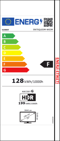 Sunny SN75QLEDM-W02M 4K Ultra HD 75'' 190 Ekran Uydu Alıcılı WebOS Smart QLED TV