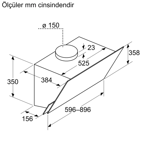 Bosch Serie 8 DWK68PK20T Duvar Tipi Davlumbaz