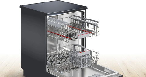 Bosch SMS4IKC62T 6 Programlı 13 Kişilik Siyah Inox Bulaşık Makinesi