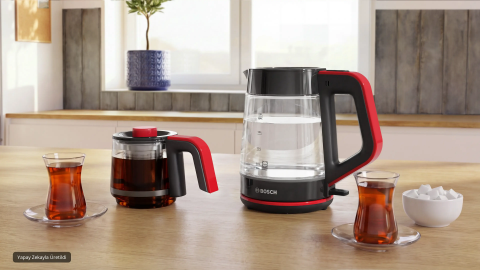 Bosch TTA4702 Kırmızı 1900 W Cam Çay Makinesi