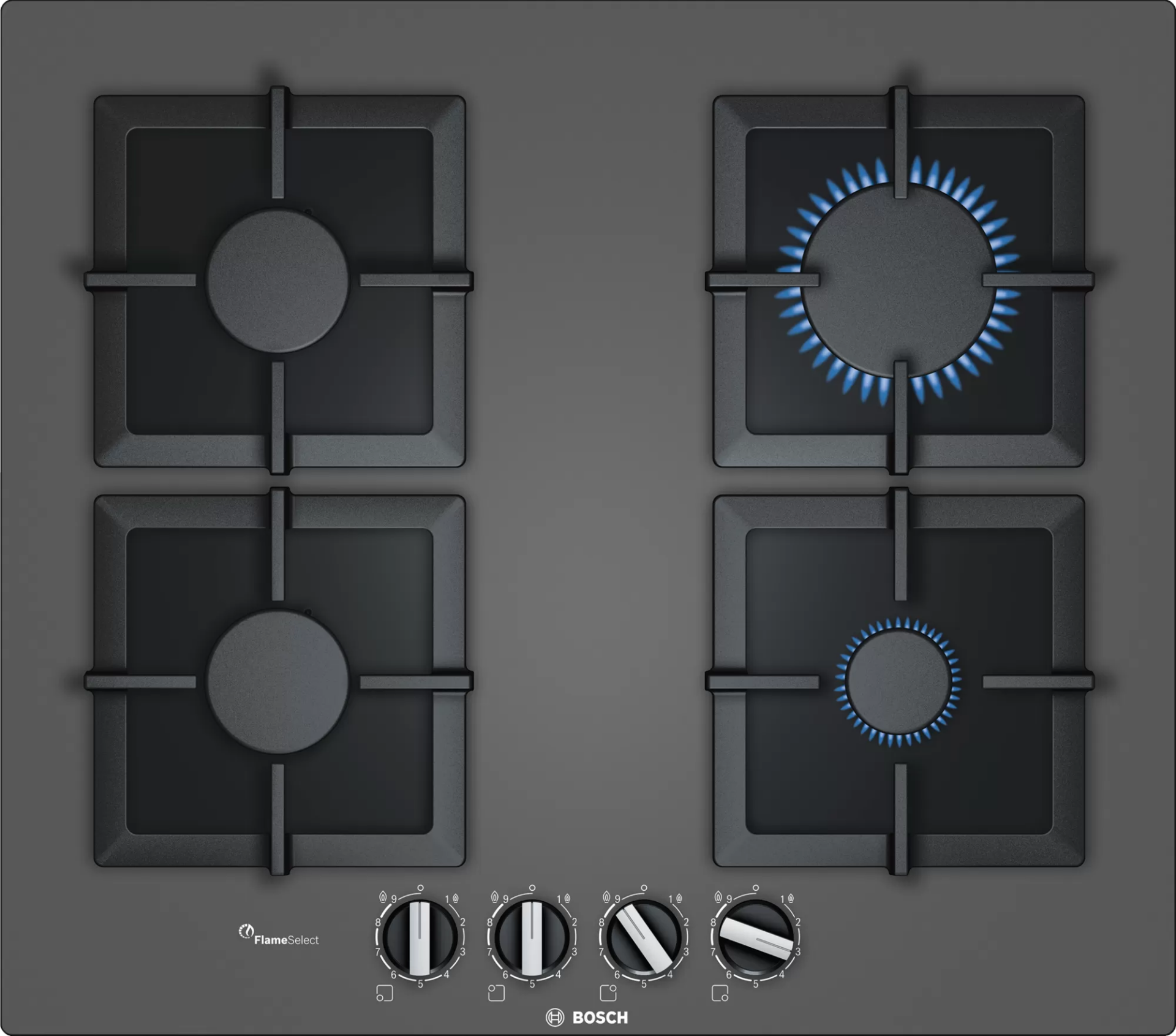 Bosch PPP6A9B20 Gri Cam Ankastre Ocak