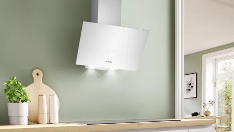 Bosch DWK64PJ20T Beyaz Duvar Tipi Ankastre Davlumbaz