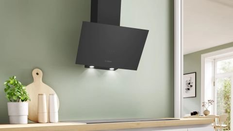 Bosch DWK64PJ60T Siyah Duvar Tipi Ankastre Davlumbaz