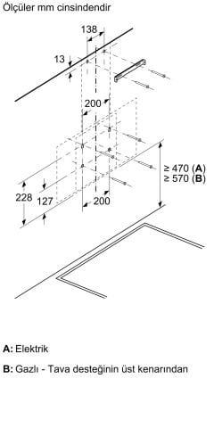 Bosch DWK64PJ60T Siyah Duvar Tipi Ankastre Davlumbaz