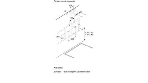 Bosch DWK67PJ60T Siyah Duvar Tipi Davlumbaz