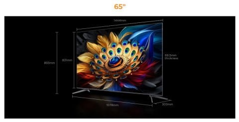 TCL 65C655 4K Ultra HD 65'' 165 Ekran Uydu Alıcılı Google Smart QLED TV