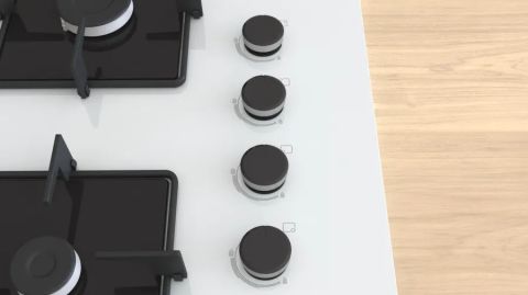 Bosch POH7C2P30O Wok Gözlü Beyaz Cam Ankastre Ocak