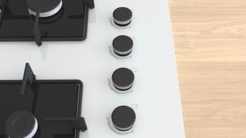 Bosch POH7C2P30O Wok Gözlü Beyaz Cam Ankastre Ocak
