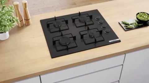 Bosch POP6C6P30O Siyah Cam Ankastre Ocak