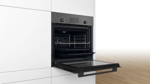 Bosch HBF512BH1T Antrasit Gri 66 lt Ankastre Fırın