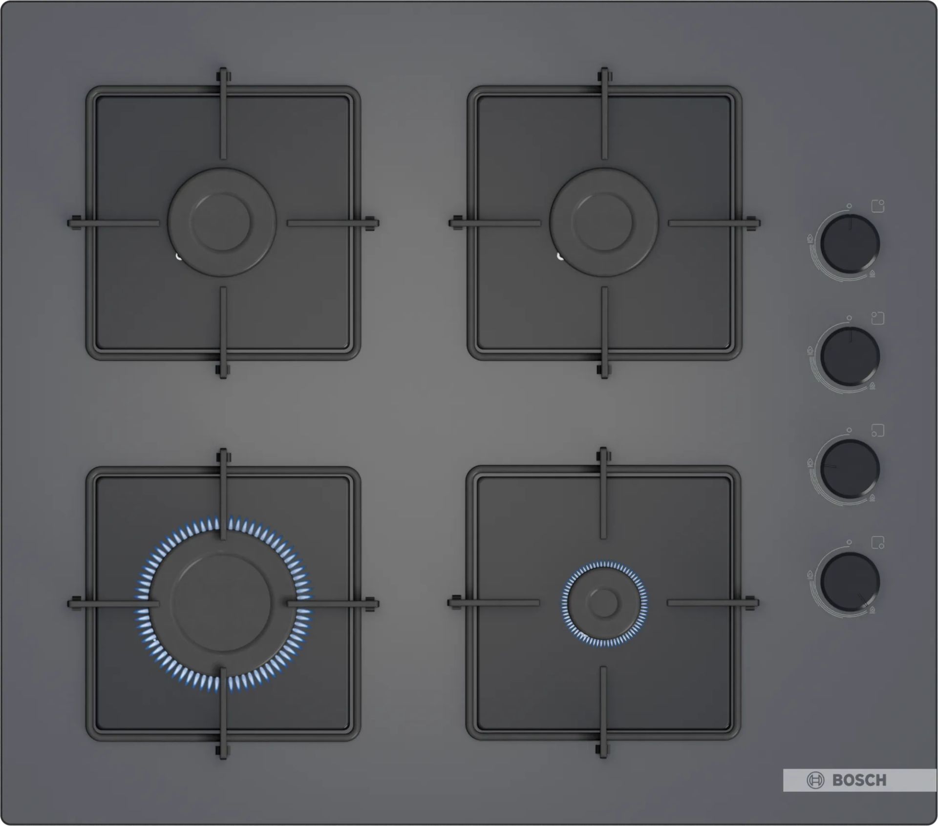 Bosch POP6C9P30O Cam Antrasit Gri Ankastre Ocak