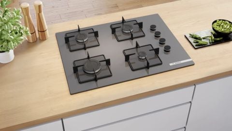 Bosch POP7C9P30O Antrasit Cam Ankastre Ocak