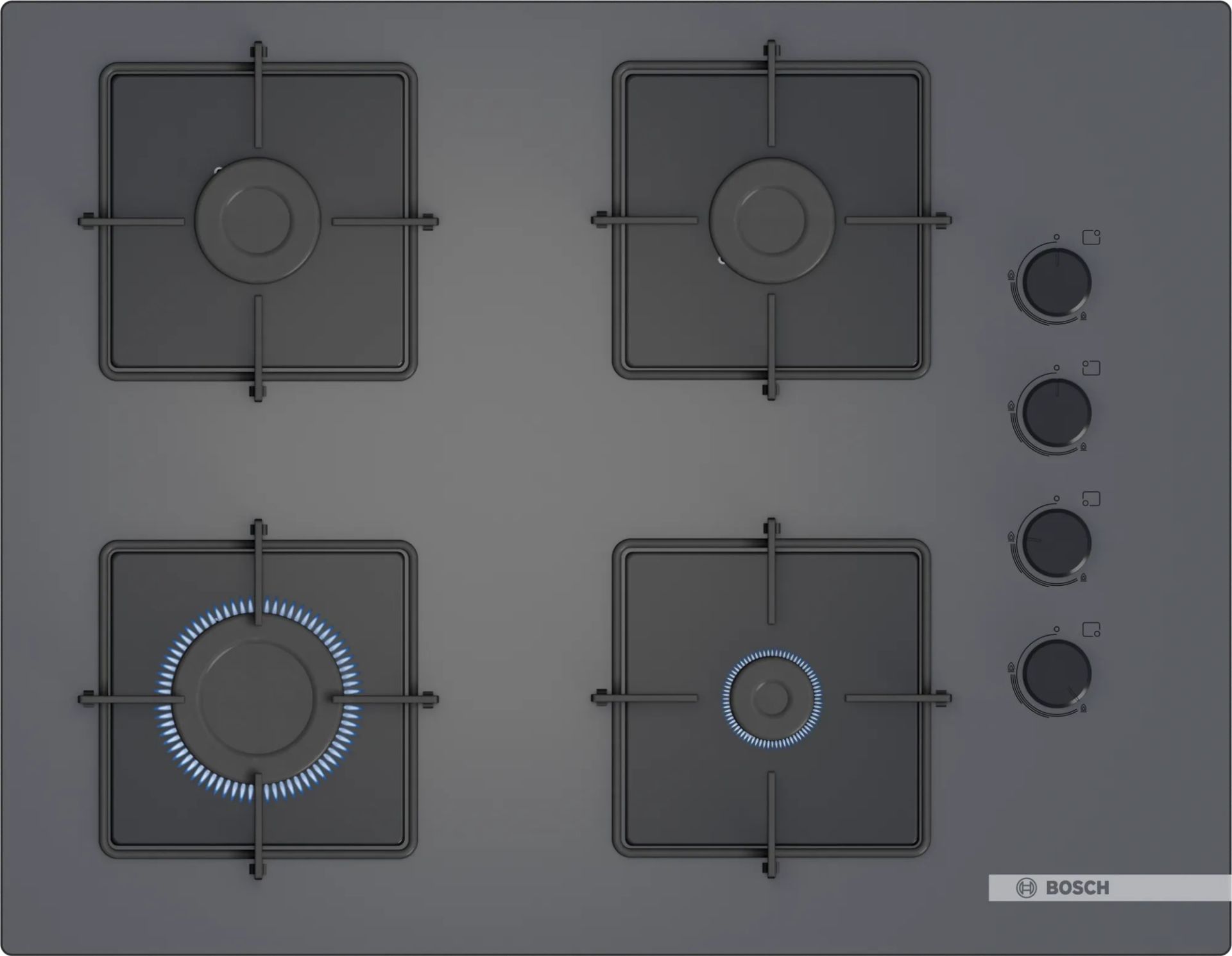 Bosch POP7C9P30O Antrasit Cam Ankastre Ocak