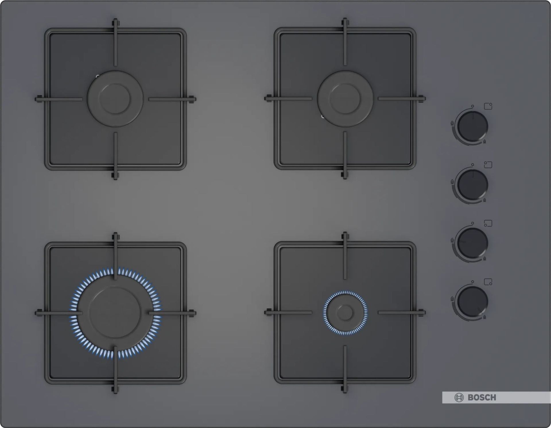 Bosch POP7C9P30O Antrasit Cam Ankastre Ocak