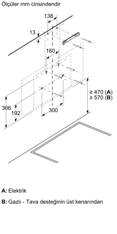 Bosch DWK97PJ60T Siyah Duvar Tipi Davlumbaz