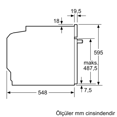 Bosch HJG852YB0T Siyah Ankastre Fırın