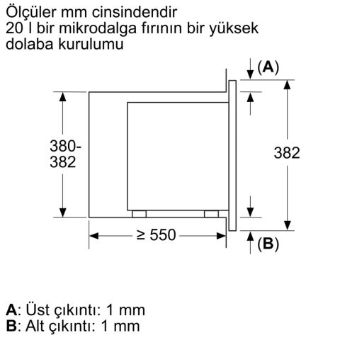 Bosch BEL623MP3 İnci Beyazı Ankastre Mikrodalga Fırın