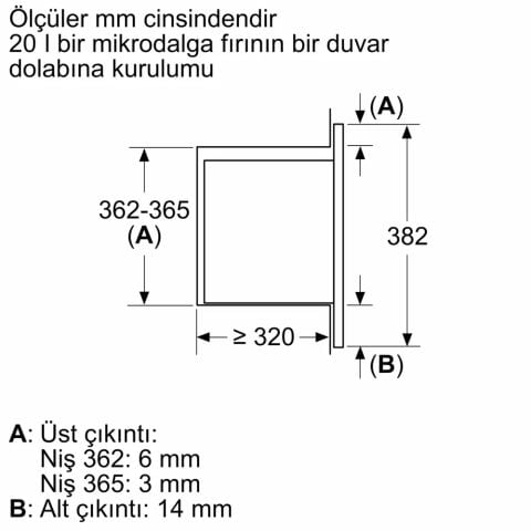 Bosch BEL623MP3 İnci Beyazı Ankastre Mikrodalga Fırın