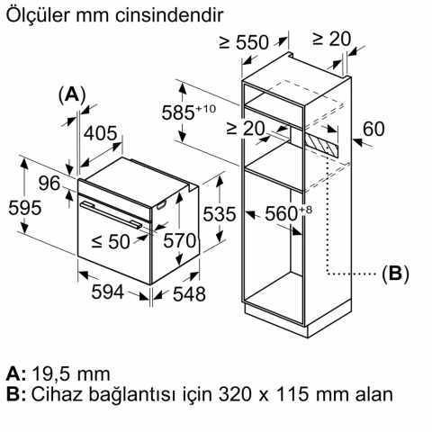 Bosch Serie 4 HUA717BR0T Ankastre Fırın
