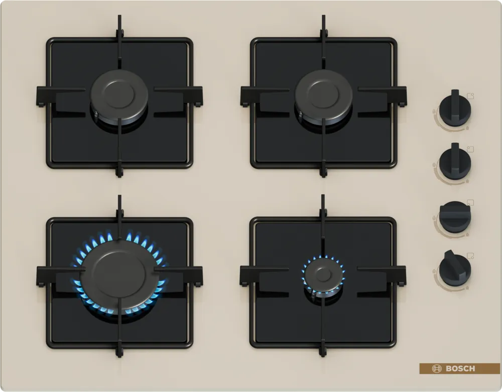 Bosch POP6C1O12O Beyaz Cam Ankastre Ocak