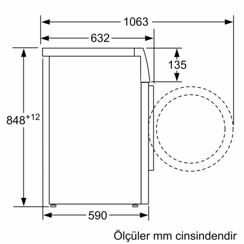 Bosch WAX32MHXTR 1600 Devir 10 kg Çamaşır Makinesi