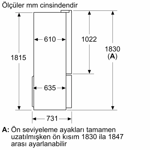 Bosch KFN96VPEA 4 Kapılı No-Frost Buzdolabı