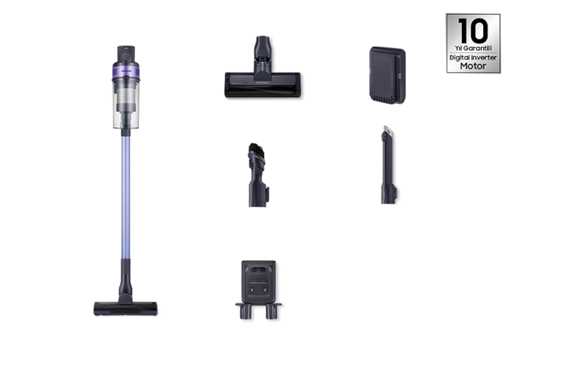 Samsung Jet 60 Siklon VS15A6031R4 Lavanta Moru Şarjlı Dikey Süpürge