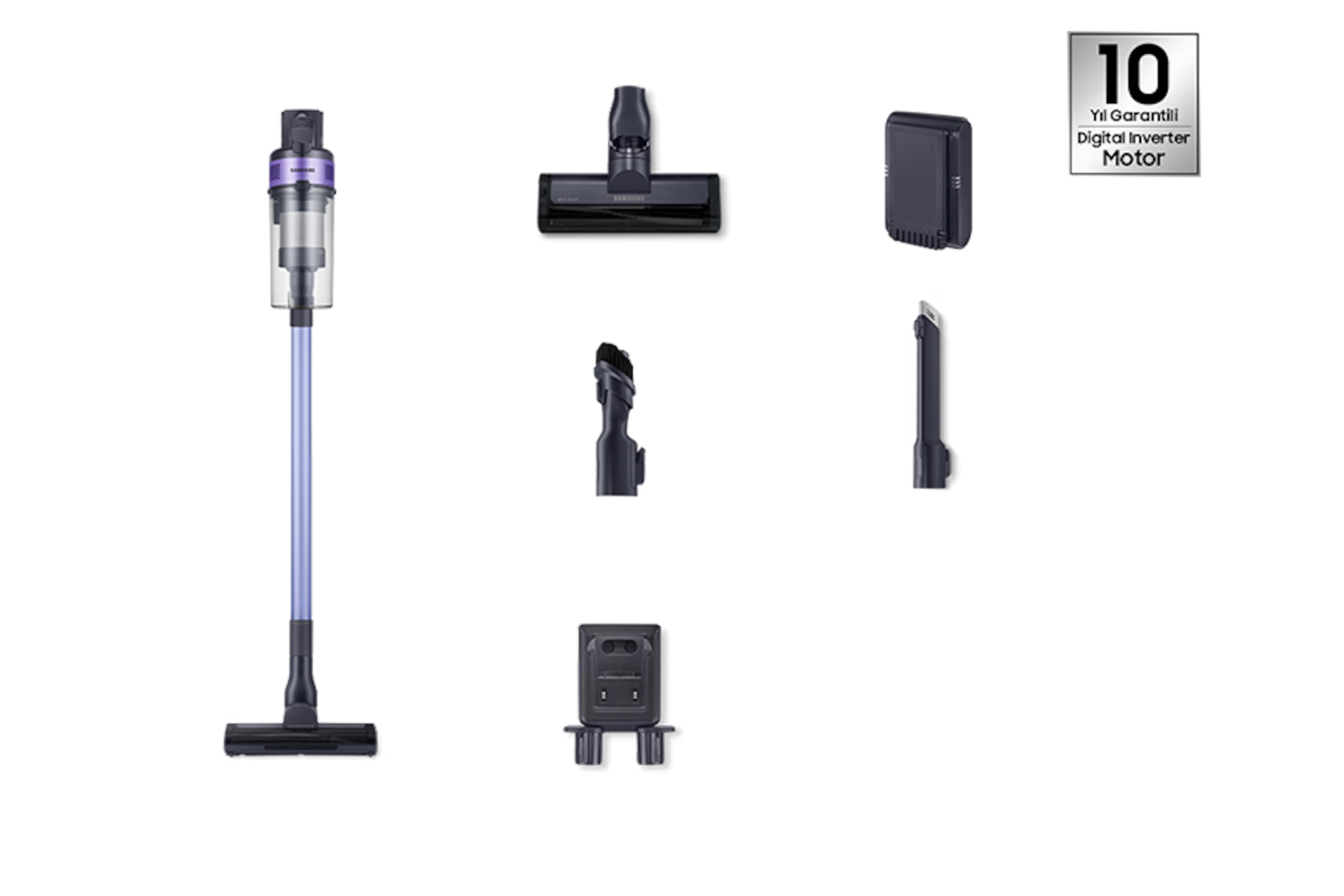 Samsung Jet 60 Siklon VS15A6031R4 Lavanta Moru Şarjlı Dikey Süpürge
