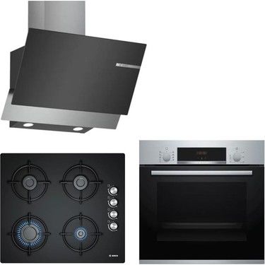 Bosch Ankastre Set HBF514BS1T POP6C9O10O, DWK64PJ70T