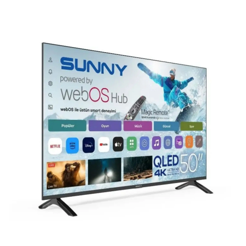 Sunny SN50QMN252 4K Ultra HD 50'' 127 Ekran Uydu Alıcılı webOS Smart QLED TV