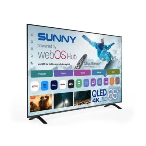 Sunny SN65QMN252 4K Ultra HD 65'' 165 Ekran Uydu Alıcılı webOS Smart QLED TV